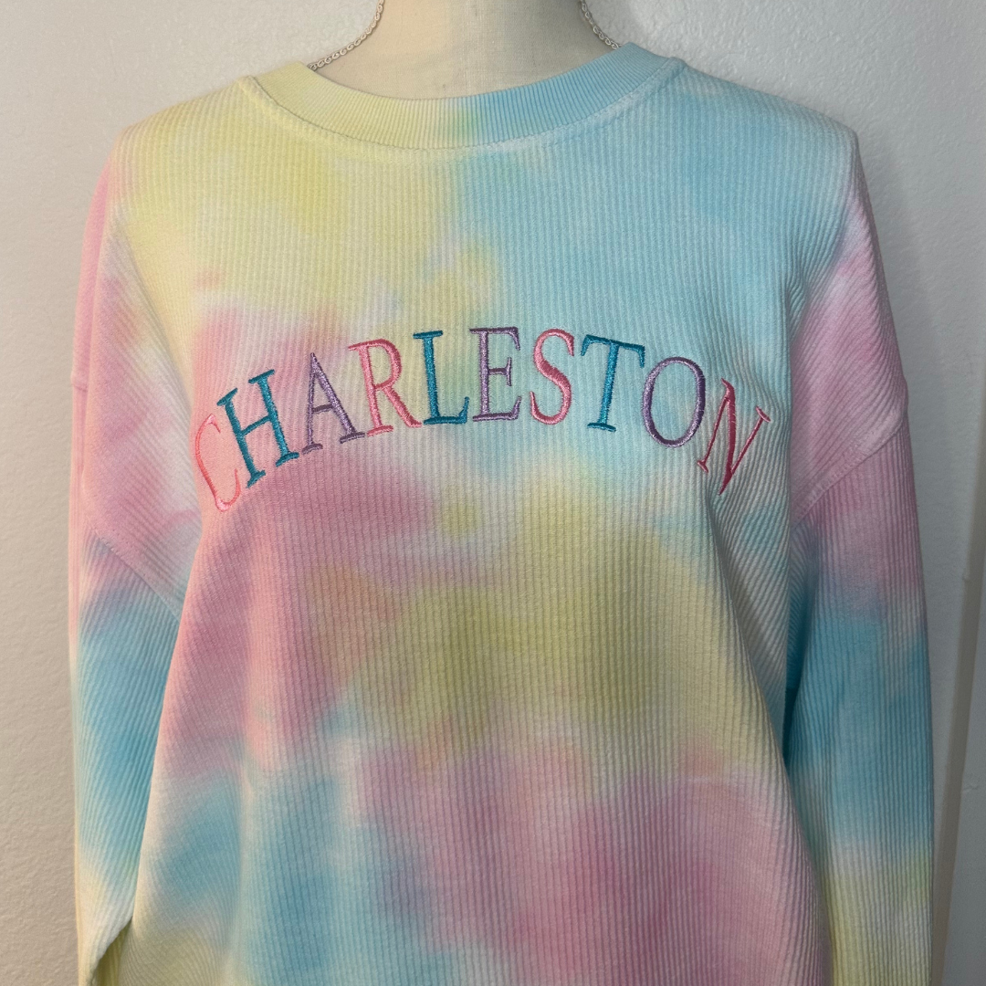 Rainbow Charleston Corded Crew