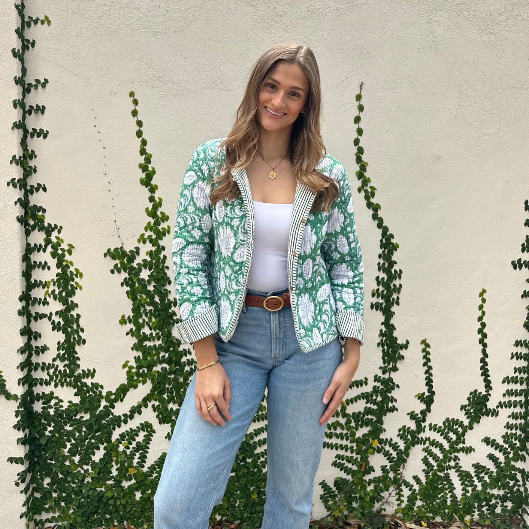 Green Floral Jacket