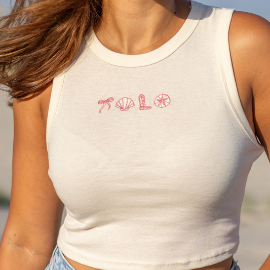 Cream Coastal Cowgirl Tank Top