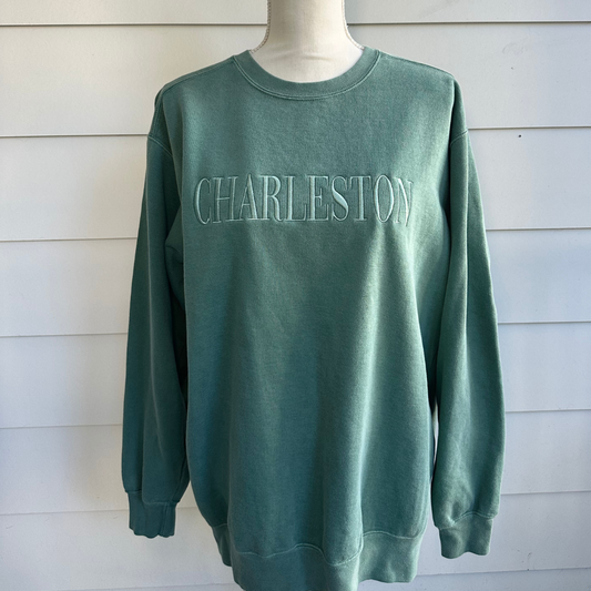 Green Charleston Monochromatic Crewneck