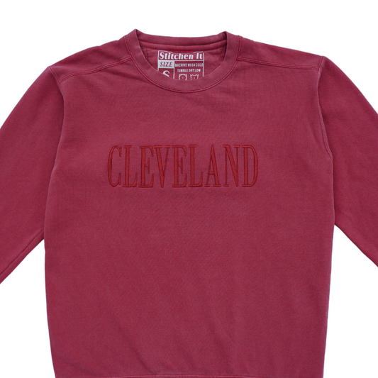 Red Cleveland Crewneck