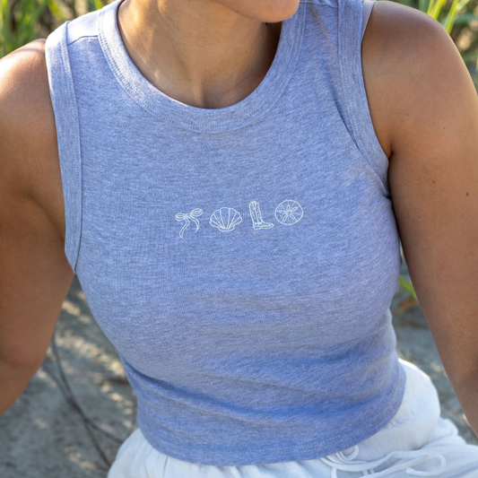 Grey Coastal Cowgirl Tank Top